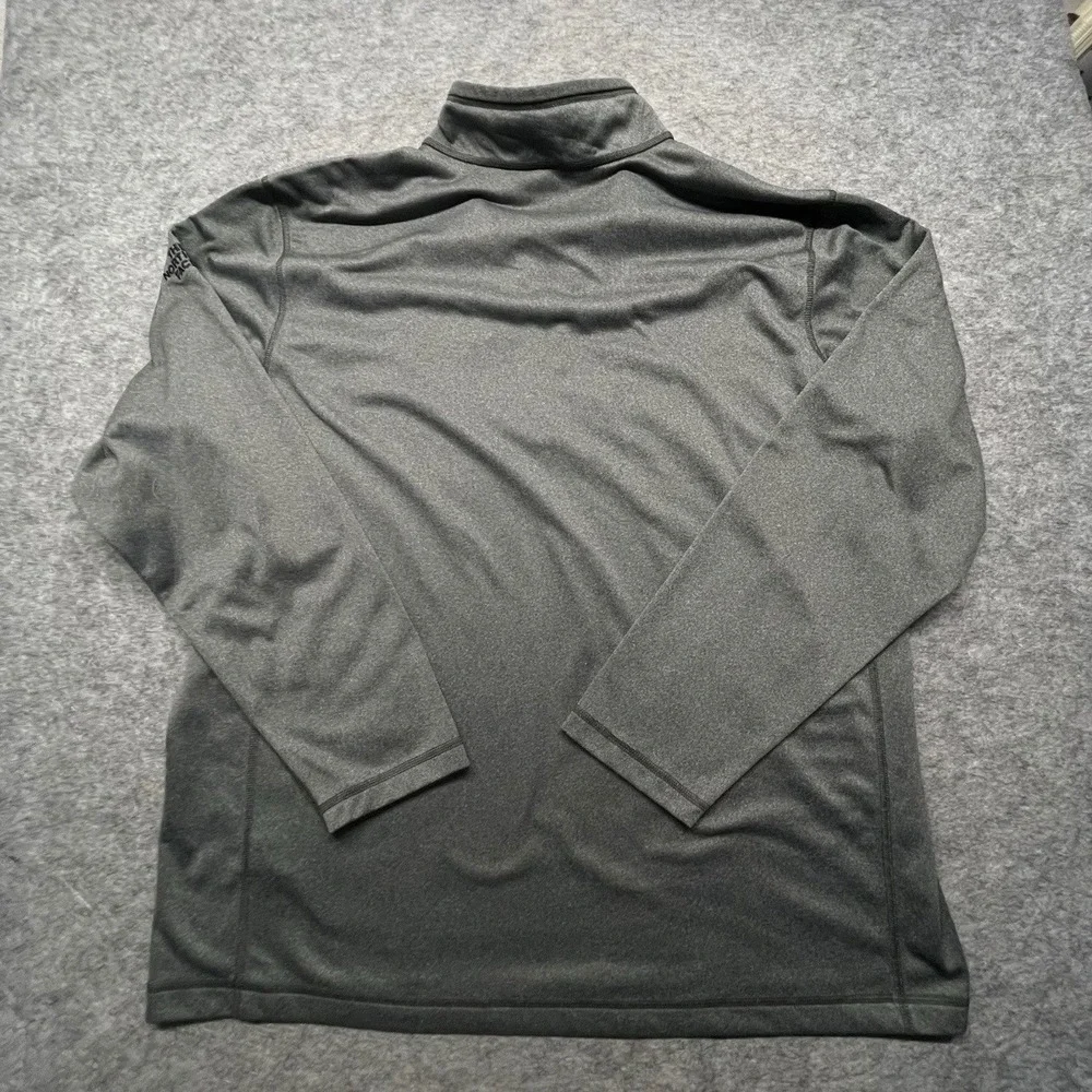 The North Face Quarter Zip Mens XXL R365 Logo Polyester Gray Heather Pullover